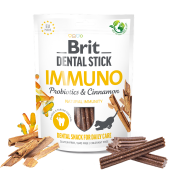 Дентални пръчици Brit Dental Stick Immuno за силен имунитет с Имунопробиотици и канела- 7бр.